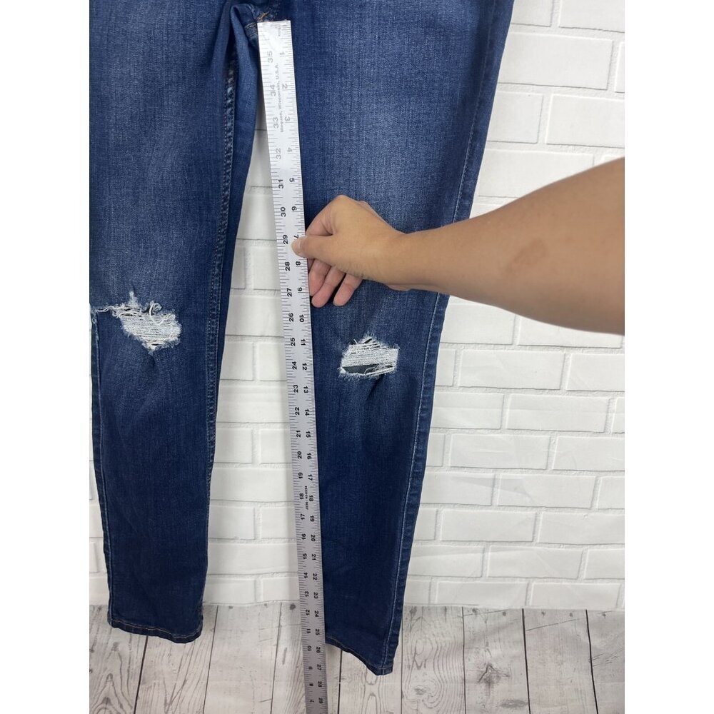 Hollister Jeans Women's 7S W28 L28 Blue High Rise Super skinny Deconstructed - Picture 6 of 12